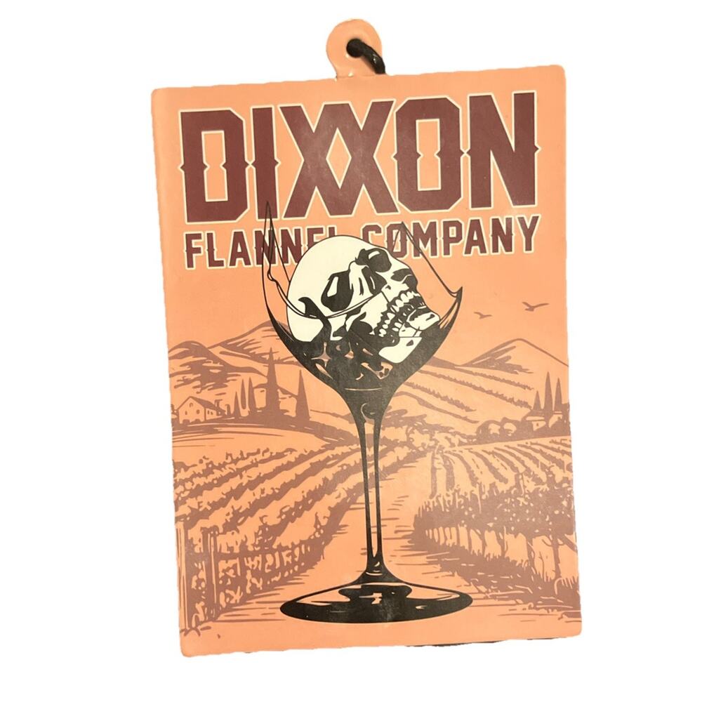 Dixxon Flannel Co The Cabernet Sticker Tan And Wine Skull Wine Glass